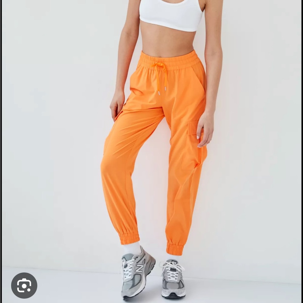 Orange Aritzia TNA Joggers